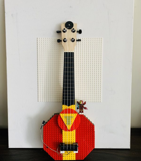 FirstUke Pro (Active Sound Pickup) - Playable Ironman - Fully Setup - Lego Compatible - 21 Soprano Kid Ukulele Instrument Electric