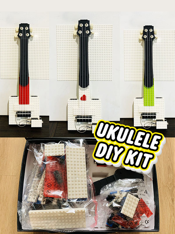 Kit Ukulélé DIY En Bois De Tilleul 21 Pouces (53 Cm) - 4 Cordes, à Assembler Soi-même, Idéal Pour Débutants Et Enfants, Personnalisable