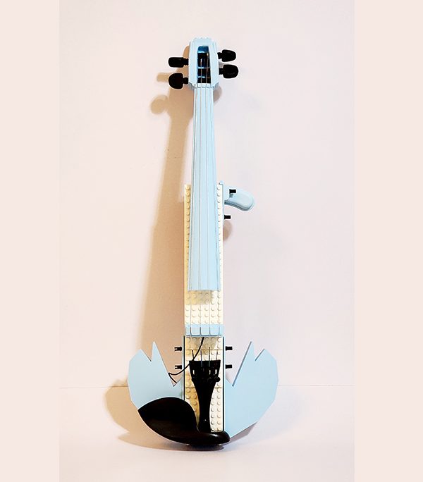 Ice - Fully Setup - One set to build three sizes 4/4 3/4 1/2 - passive sound pickup connect to amplifier - Lego Compatible - Ship in case